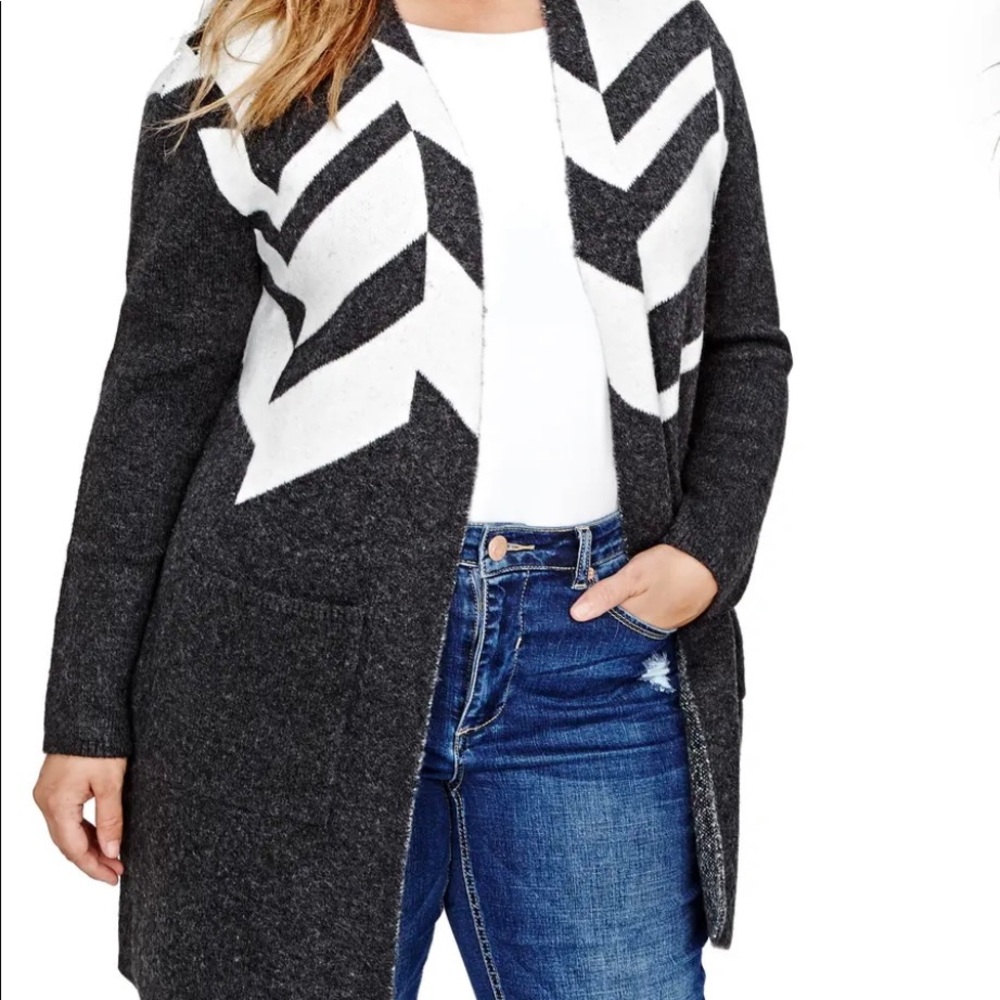 ADDITION ELLE LOVE & LEGEND Patterned Sweater Coat
